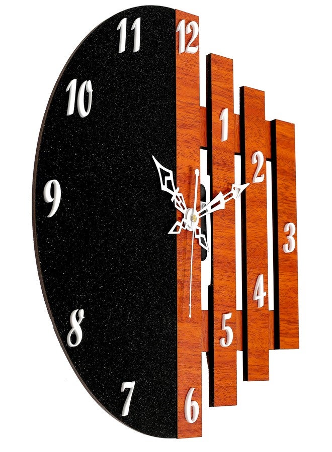Unique Craft 3D Wooden Wall Clock Antique Design for Living Room, Bedroom Wall, Home and Office - Brown - MD_UNQ-022 - Image 3
